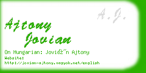 ajtony jovian business card